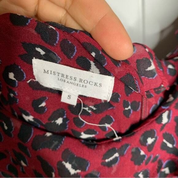 Mistress Rocks House of CB leopard ruffle dress size small mob wife - Picture 4 of 8